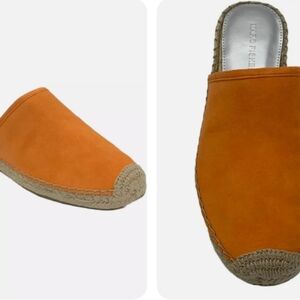 Marc Fisher Orange suede espadrille mules Size 7